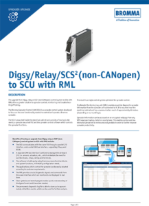 Upgrade Digsy Relay SCS2 (non-CANopen) to SCU with RML